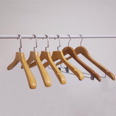2020 high quality solid wood coat hanger Log Superba Clothing support thickening men and women couture Exhibition Trouser stand Cross border