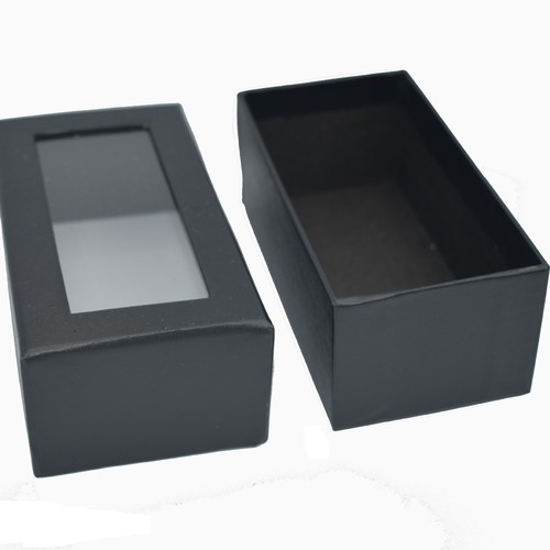 Manufacturer wholesale black kraft paper box tie box scarf box gift box cardboard box can be printed with logo