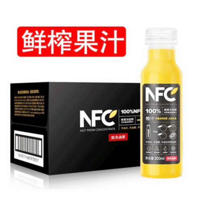 农夫山泉  NFC果汁 橙汁  鲜果冷压榨300ml*24瓶