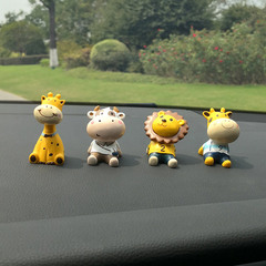 卡通汽車擺件仰望動物學院汽車內飾創意用品擺飾可愛車載裝飾品