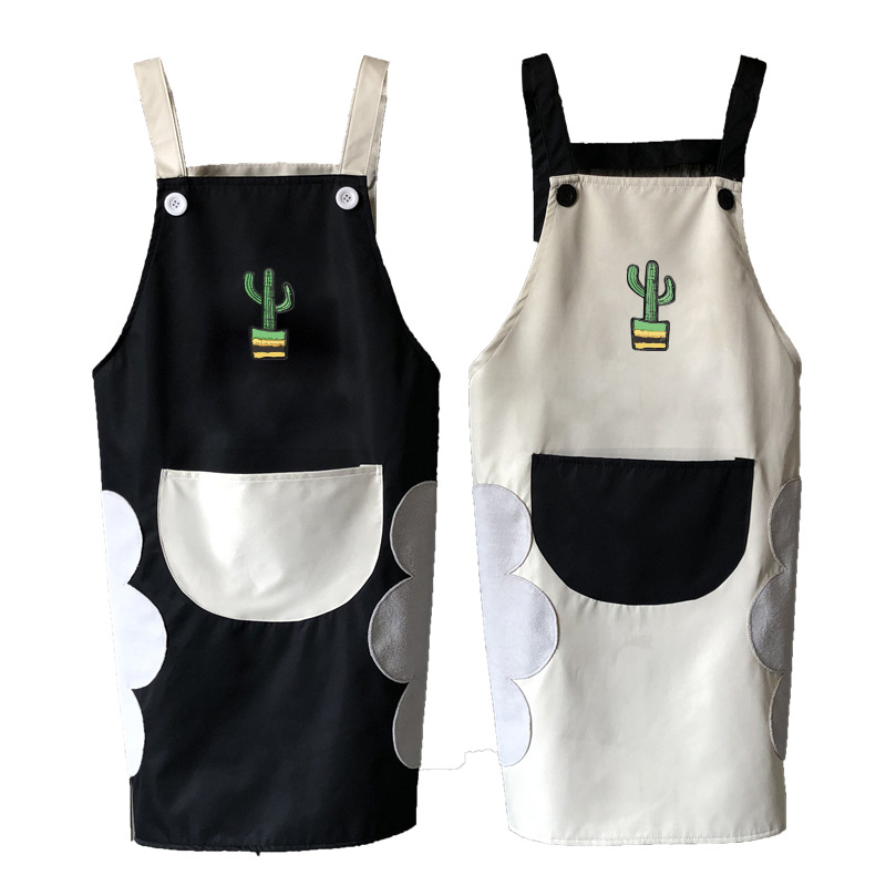 Delantal de cocina de mano borrable antiincrustante para el hogar anti-aceite de cocina de moda para mujeres japonesas ropa de trabajo para hombres adultos domésticos