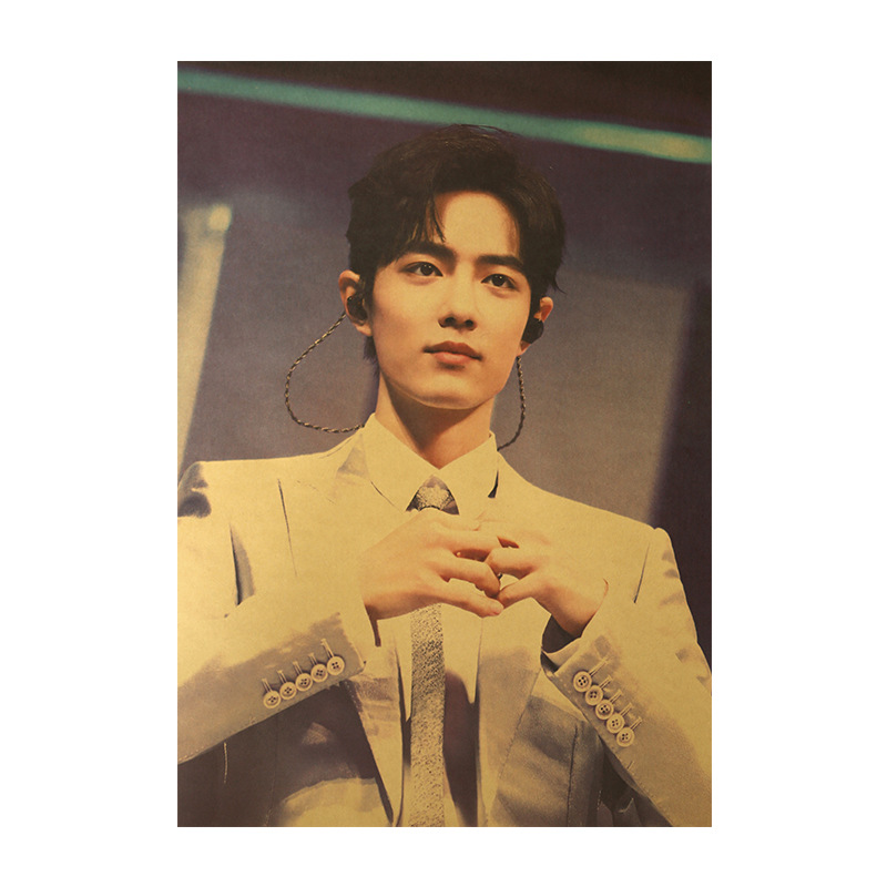 [ E207 ]Xiao Zhan C high definition Kraft paper Star Poster Home Furnishing Bar decorative painting