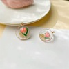 Resin, earrings with accessories, Japanese and Korean, flowered, handmade