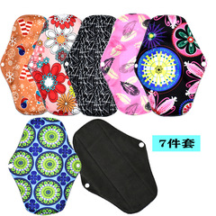 Factory direct sales bamboo charcoal sanitary napkin women's menstrual period cloth sanitary pad leak-proof breathable washable aunt napkin