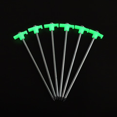 Outdoor camping tent stakes, thickened and lengthened glow-in-the-dark stakes, beach canopy camping windproof fixing stakes, campsite stakes