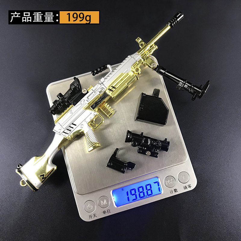 和平战地周边 24CM新款组装枪模 M249 AKM 旅游家居工艺品摆件详情图12