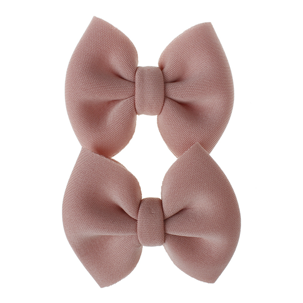 Children Hairpin Hairpin New Solid Color Bow Hair Accessories Wholesale Nihaojewelry display picture 5