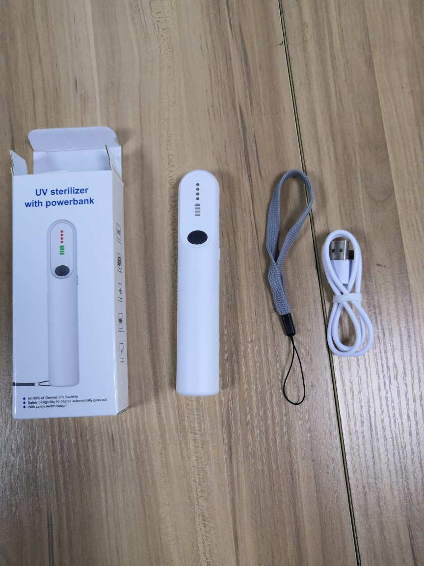 手持消毒灯 杀菌灯便携式可手机充电 移动电源消毒棒可出口贸易