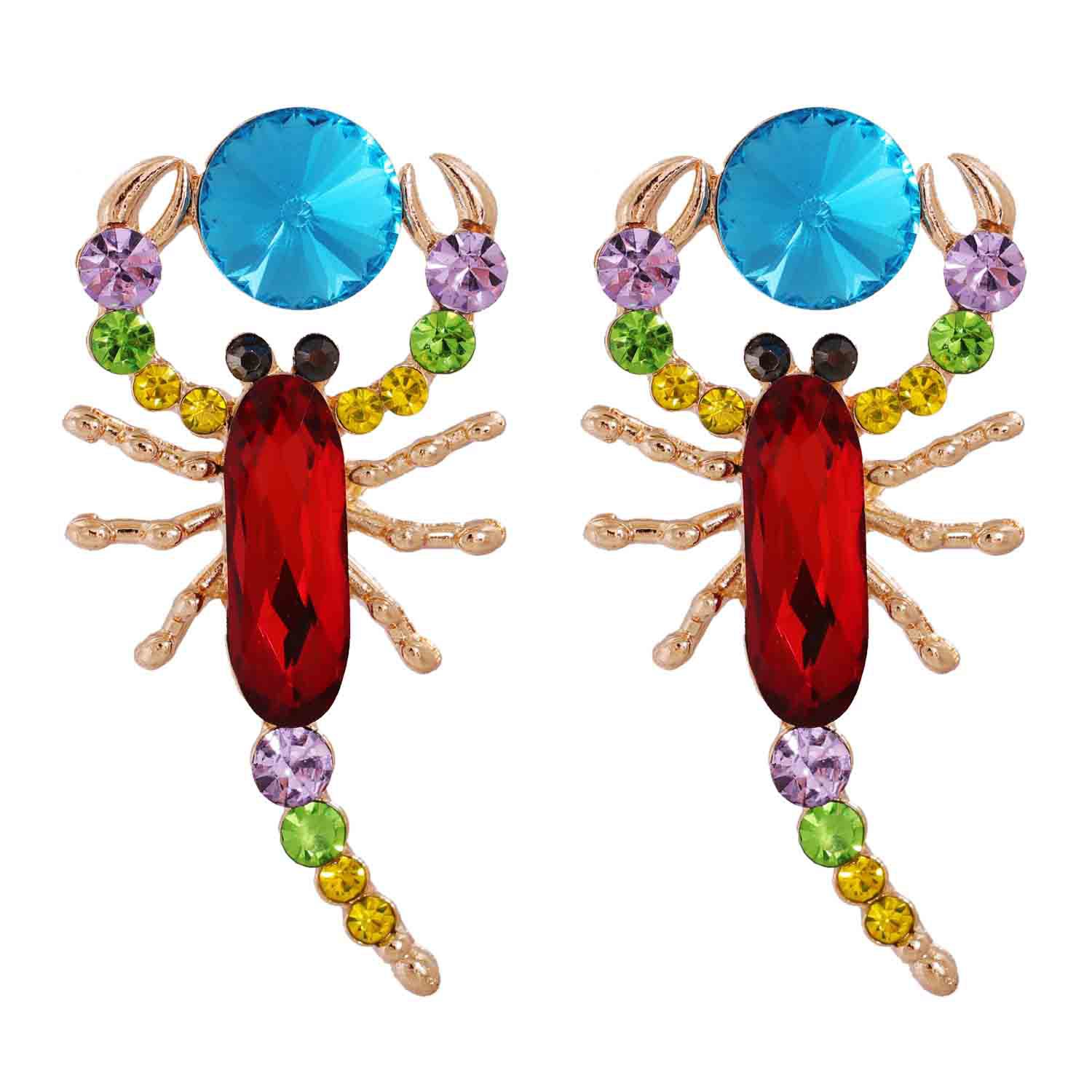 Diamond-studded Scorpion Earrings display picture 5