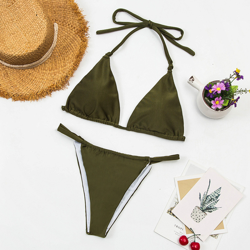 sexy gradient color split bikini  NSHL25121