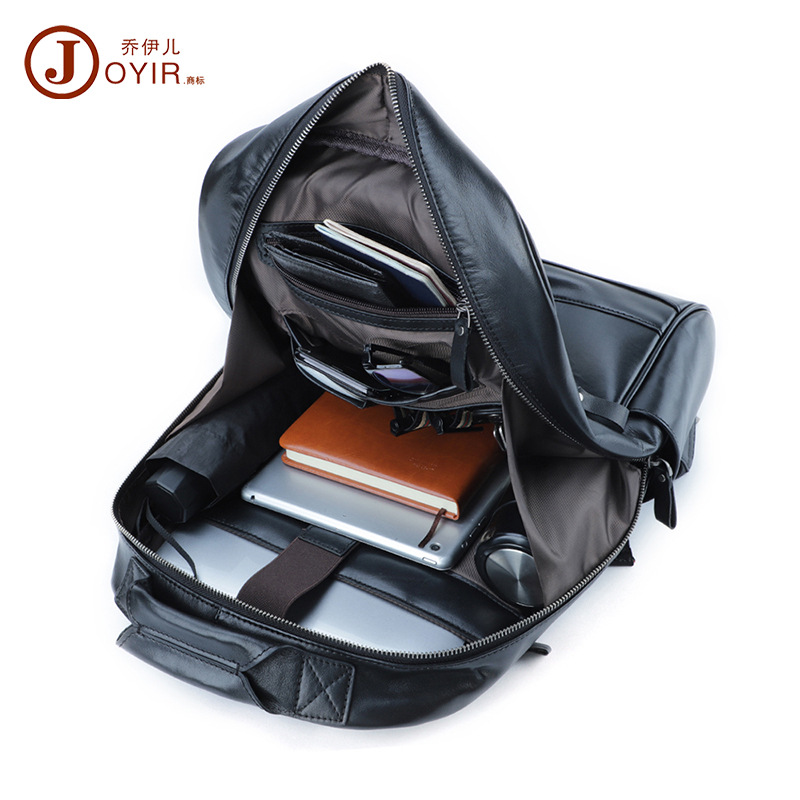 新款背包男双肩包大容量商务电脑包 户外时尚多功能头层牛皮男包