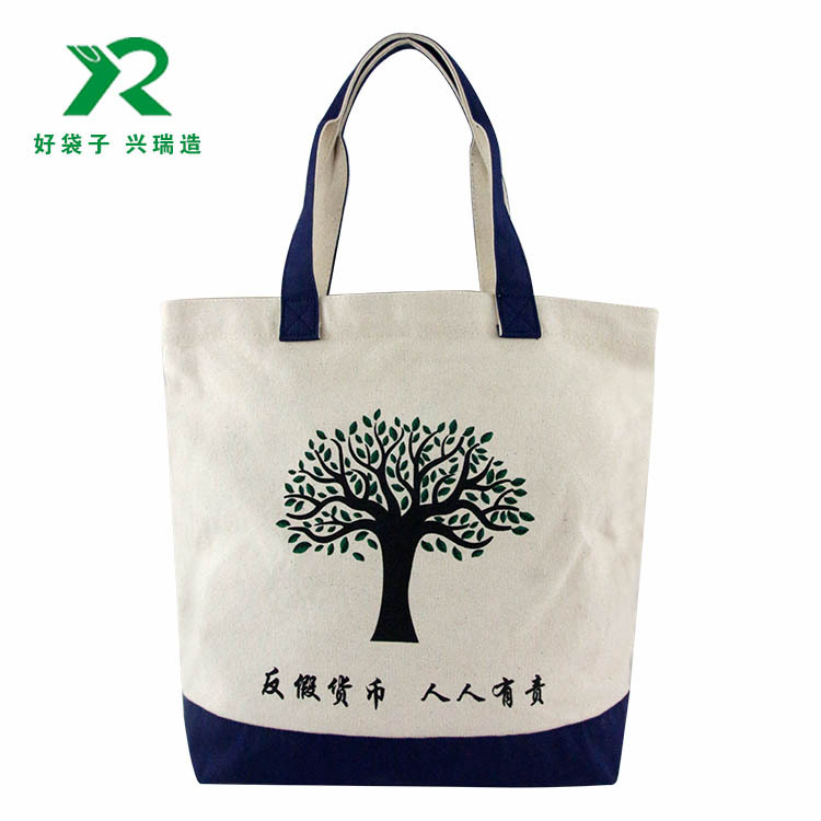 外贸高档印花帆布袋单肩手提棉布购物袋创意手提棉布袋可加印LOGO