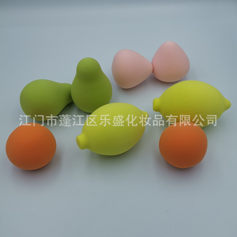 跨境高端非乳胶水果粉扑干湿两用美妆蛋彩妆蛋美妆工具厂家批发
