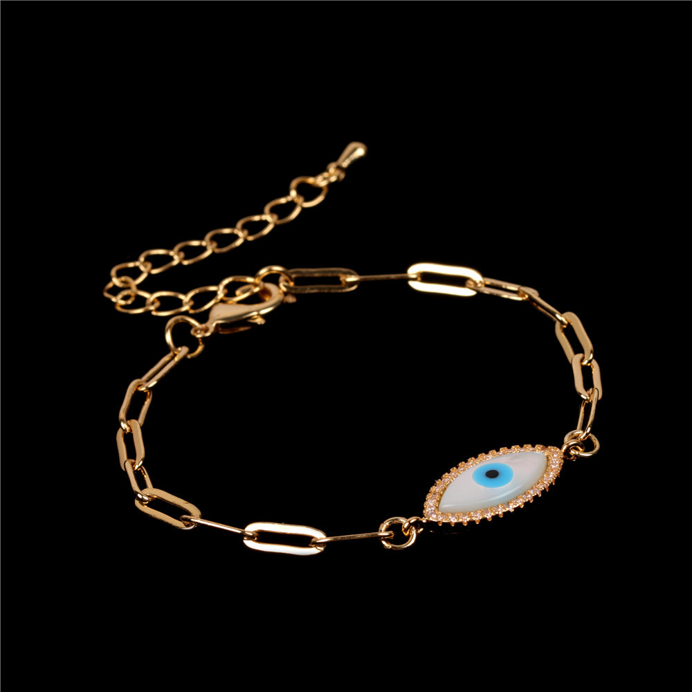 Nouveaux Accessoires Niche Design Diamant Shell Palm Yeux Bracelet Personnalisé Hip-hop Bracelet En Gros Nihaojewelry display picture 8