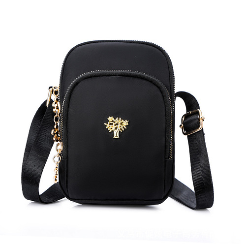 Manufacturer wholesale new fashion trend shoulder mobile phone bag crossbody small bag vertical small shoulder bag nylon coin bag