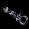 Pearl lock blue core hand pull crystal dildo adult sex products glass appliances men and women backyard masturbation device