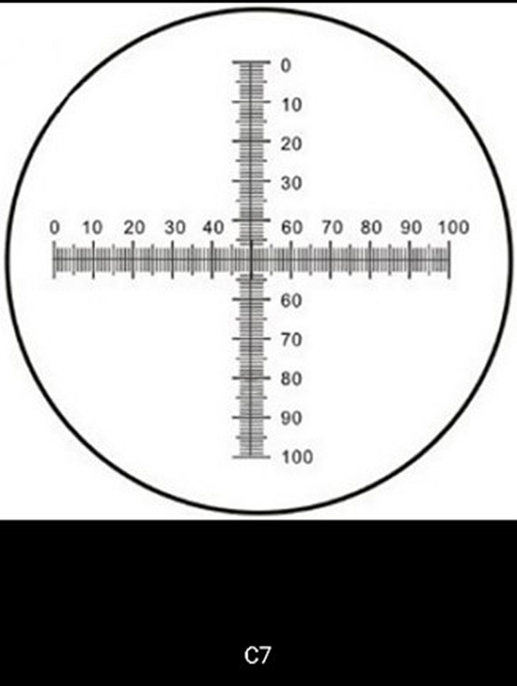 C7物镜测微尺 镜台测微尺 显微镜目镜测微尺  十字标尺  分划板
