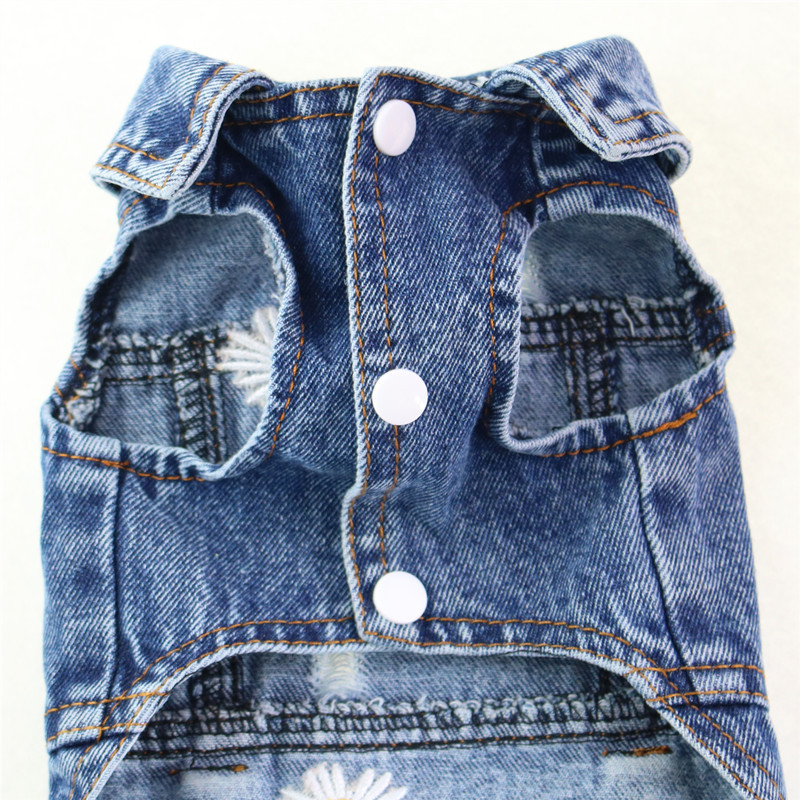 Simple Style Classic Style Denim Solid Color Pet Clothing display picture 5