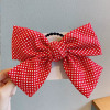 Red hairgrip with bow, hairpin, hairpins, hair accessory, simple and elegant design, Lolita style