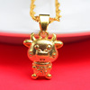 Pendant, brass fashionable birthday charm, 2021 collection