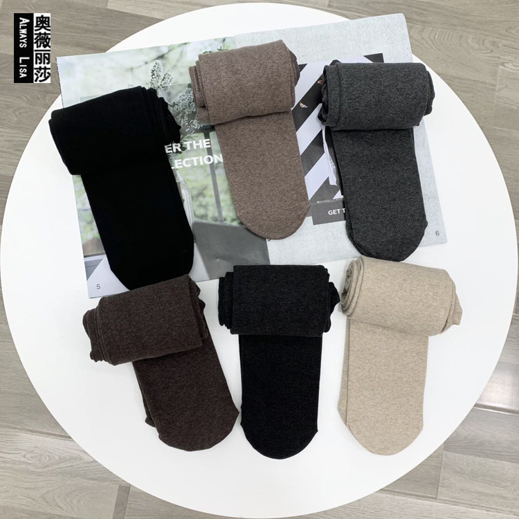 Slimming vertical stripe plus size elastic belly contracting hip lifting slimming socks combed cotton spring and autumn medium thick pantyhose