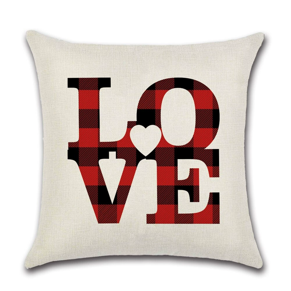 Red pillowcase for St. Valentine's Day, for beloved