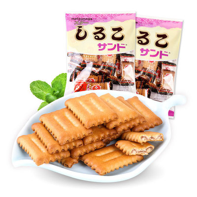 日本進口 松永制果 北海道紅豆餡小麥紅豆夾心餅幹110g/袋