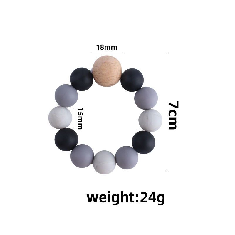 Nueva DIY creativo Beech cuentas de silicona pulsera juguete teether Seguridad Protección del Medio Ambiente cuentas de silicona pulsera teether stick