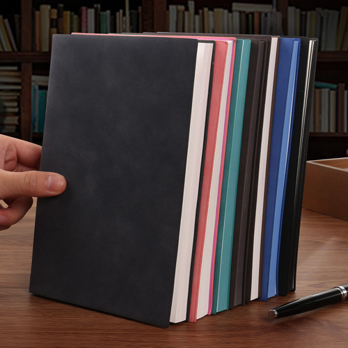 A5 Business Leather Notebook, Lamb Skin Memo Book, Retro Handwritten Diary, Creative Office Stationery Manufacturer