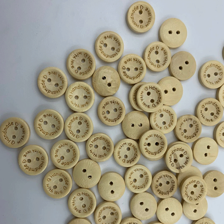 碗扣15MM-/20MM /25MM  handmade  创意雕刻字handwithlove