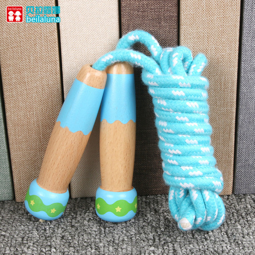 儿童木制跳绳体育专用幼儿园小学生初中生健身类玩具厂家直销批发