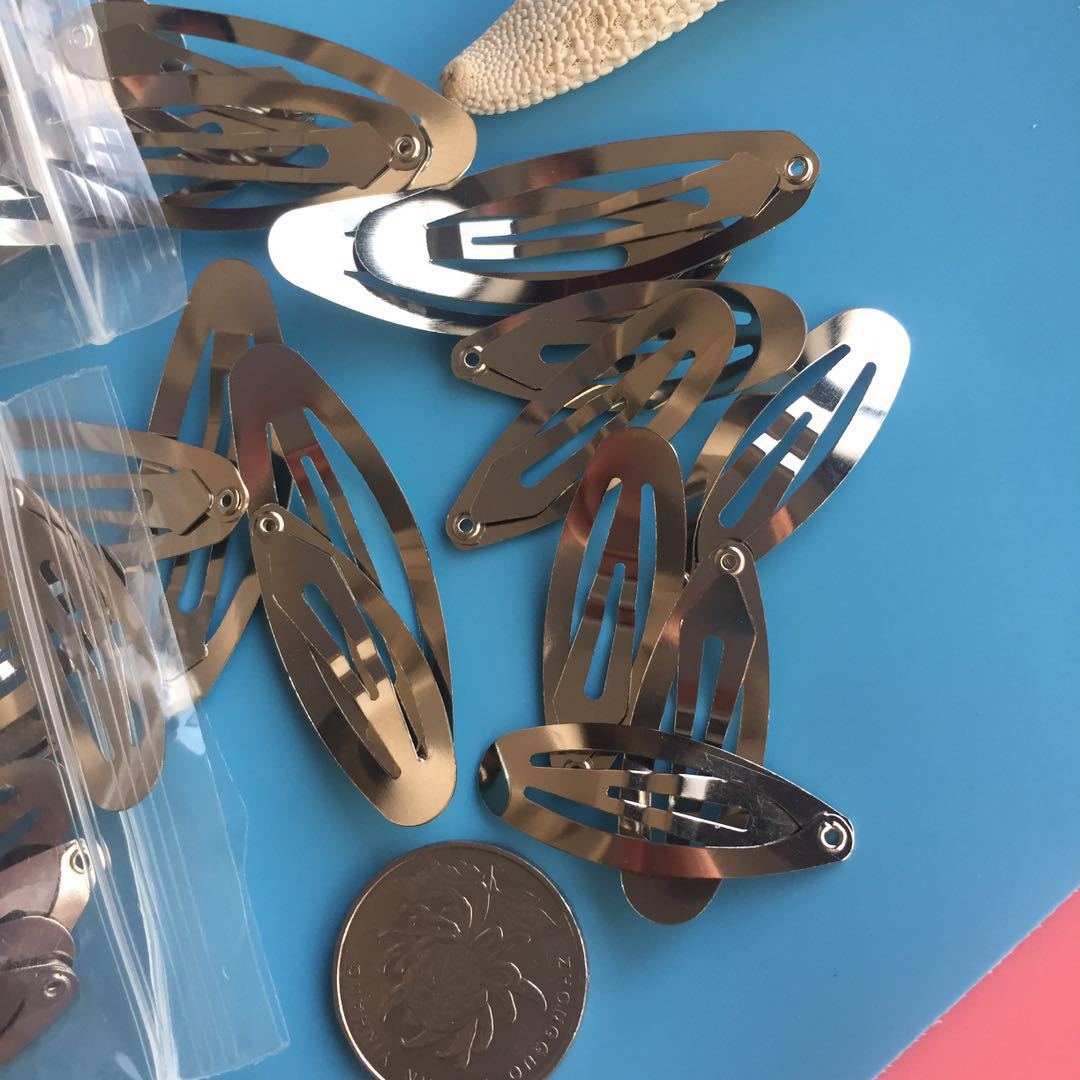 4-6 CMOval Water Drop Clip Children's Jewelry Accessories Thickened Metal-plated BBClip DIYHandmade Card Issuing Direct