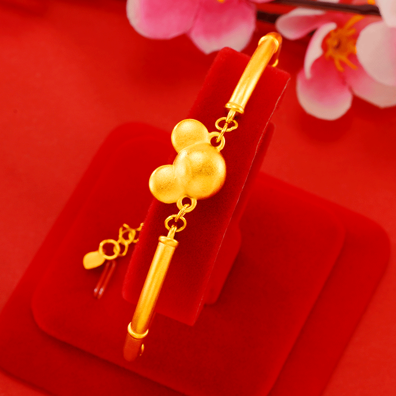 Imitación de lujo 24K pulsera de oro mi y Qi estilo Coreano en línea de celebridad en vivo de la joyería de dibujos animados lindo arena pulsera de oro para las mujeres