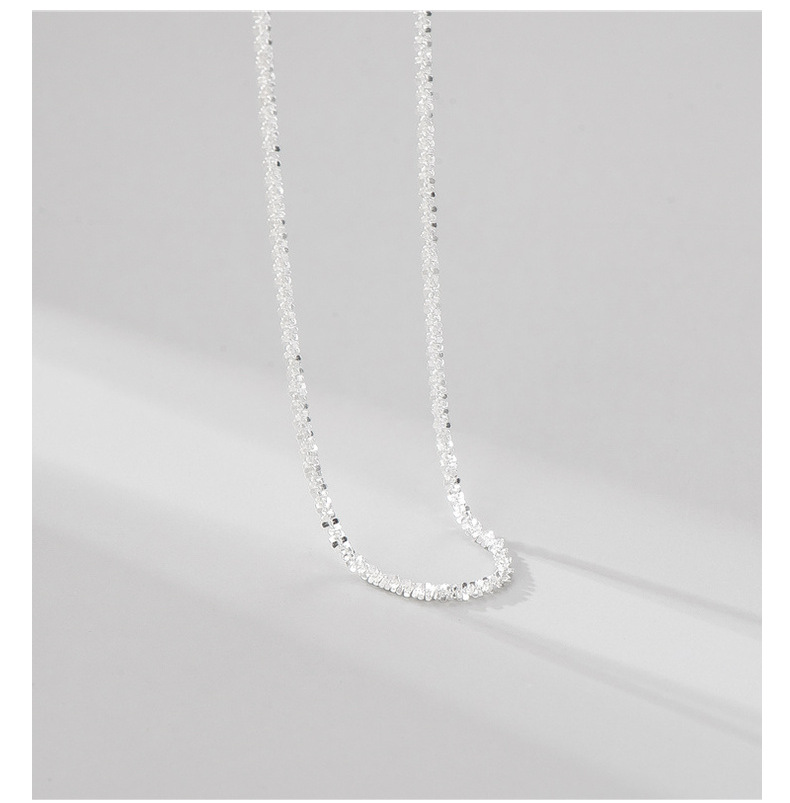 Silver Wave Sparkling Clavicle Necklace - Elegant 925 Sterling_voghion.com