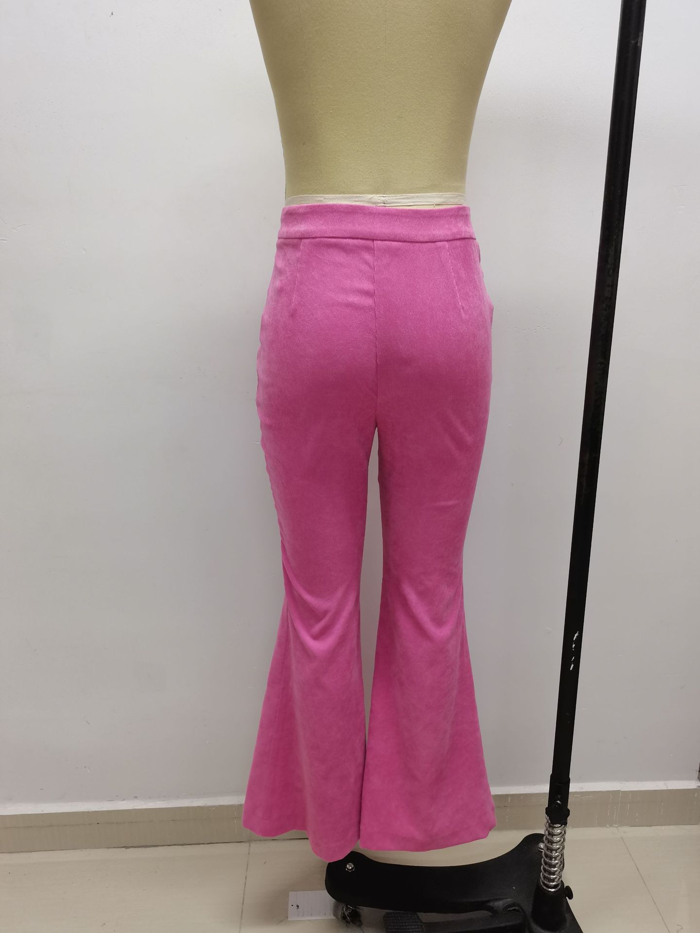 Fall Corduroy Pink Jacket Flare Pants Set NSWX17654