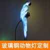 FRP Sculpture customized Courtyard outdoors decorate Park Landscape lamp simulation originality parrot luminescence Animal Light