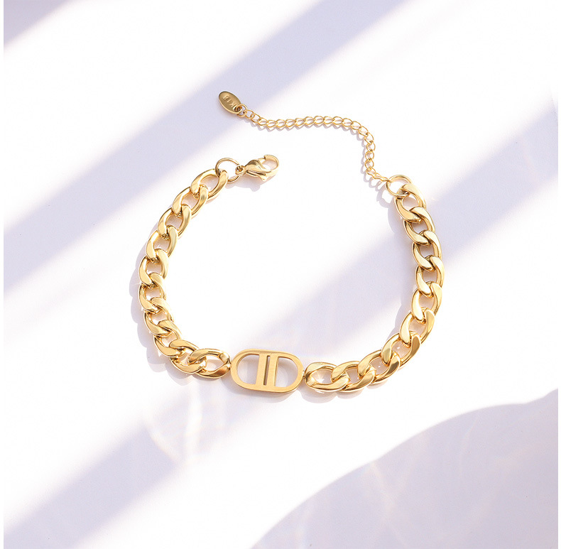 Hip-hop Personality Letter D Thick Chain Necklace display picture 8