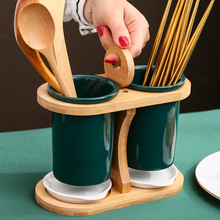日式筷子置物架沥水架筷子篓陶瓷筷子筒家用厨房筷子笼