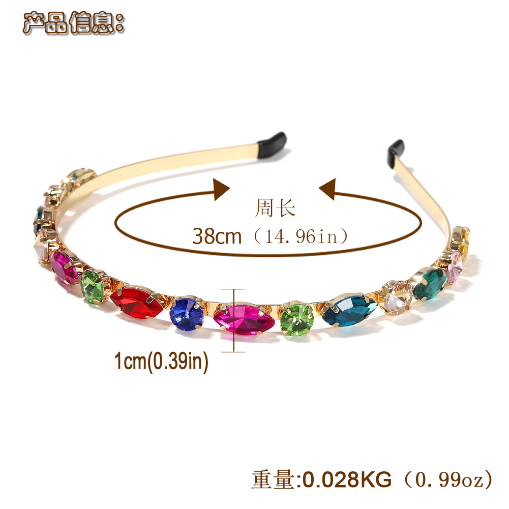 Fashion Simple Baroque Retro Alloy Diamond Headband 6 Colors Hairpin display picture 1