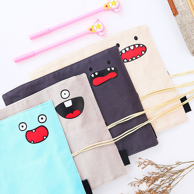 1593 lovely Curly Pencil bag canvas Pen curtain Dual use multi-function originality student personality Pencil Bag Stationery bags