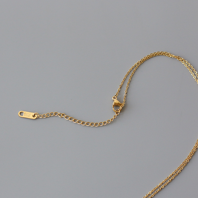 6g Weight Necklace Classification Titanium Steel Material Women'S Gender Fashion Style Simple Solid Geometric Honeycomb Titanium Steel Necklace 6