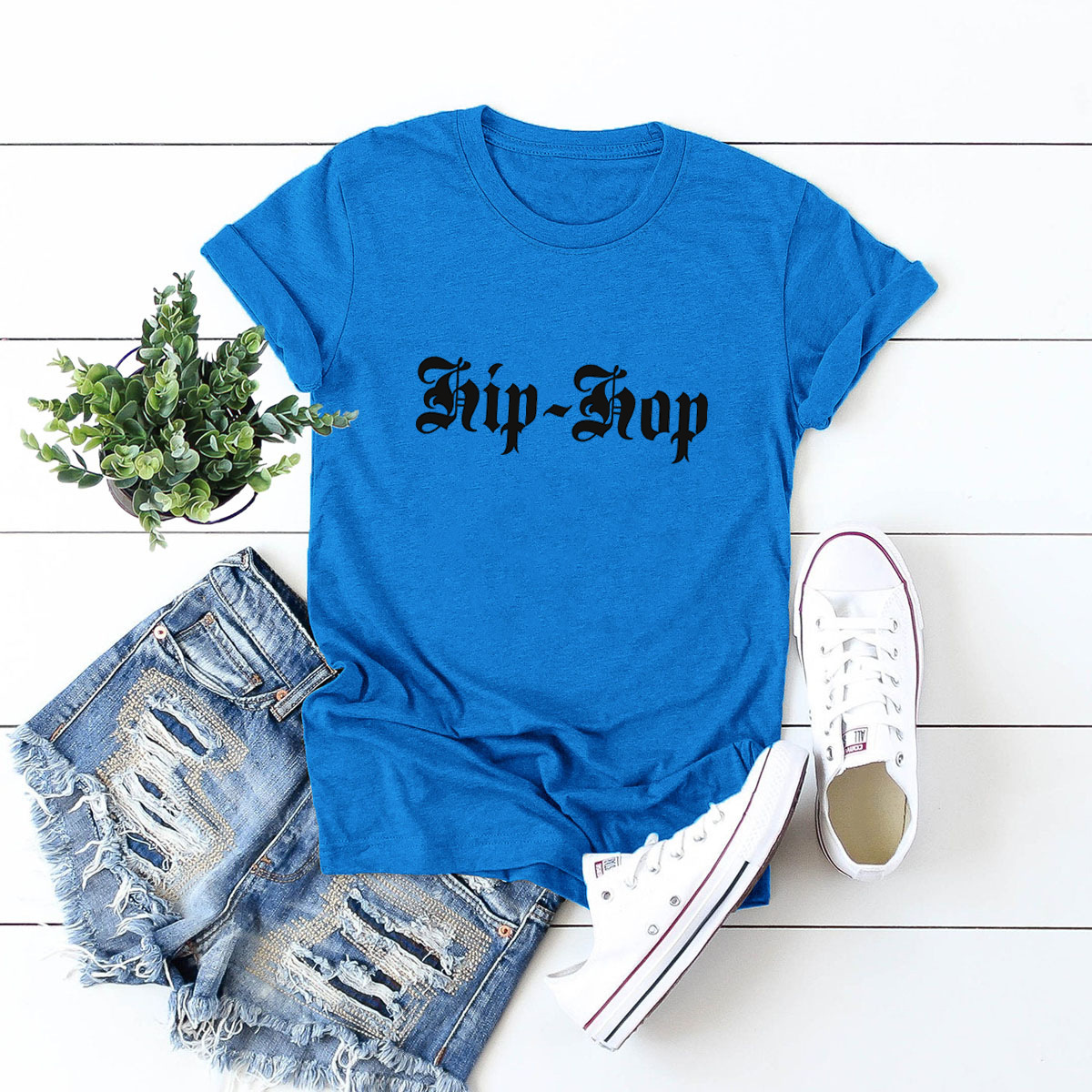 casual letters printed short-sleeved women s T-shirt NSSN1812