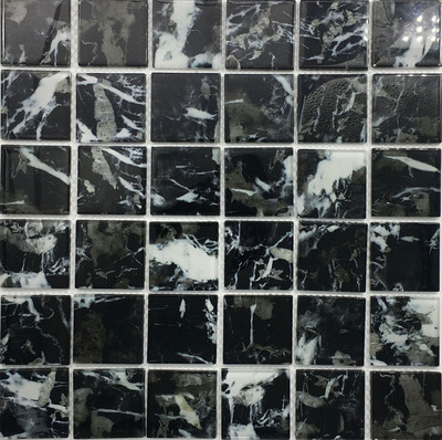 黑白根石材石纹马赛克玻璃酒店背景墙酒吧洗手间墙贴客厅电视装饰