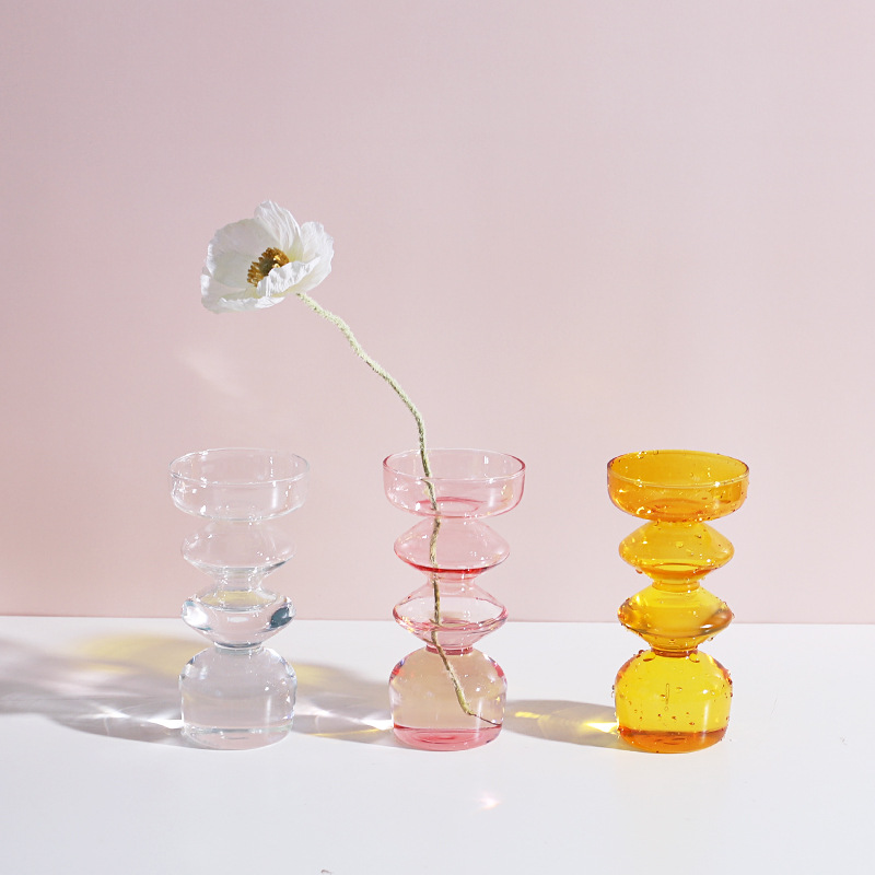 Creative Glass Bubble Vase Artistic Colorful Transparent And Cute Decoration B & B Living Room Table Decoration display picture 3