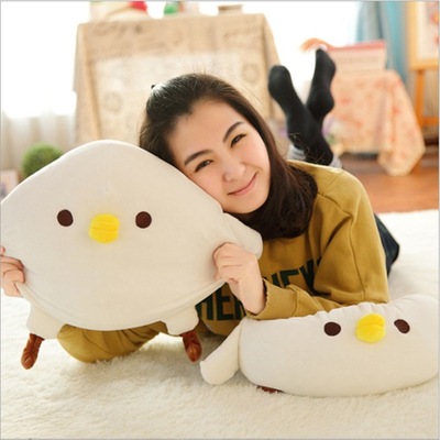 Manufactor wholesale new pattern Down cotton chick Plush Doll customized Big chicken Pillows children birthday gift girl student