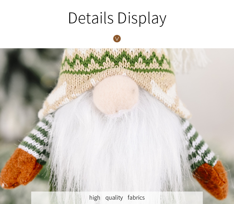 Weihnachtsstrick Vliesstoff Faceless Doll Dekoration display picture 4