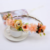 Fashionable cloth, headband for bride, beach hair accessory suitable for photo sessions, European style, flowered