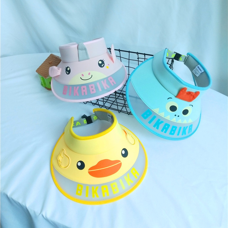 Baby Empty Top Hat Summer Thin Section Children Duck Tongue Sun Hat Big Brim Sunscreen Boy Sun Hat Cartoon Cute display picture 8