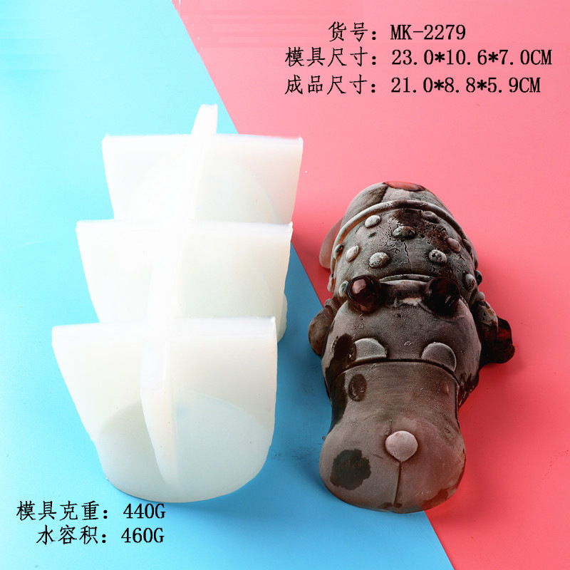 Oso cubo de hielo molde red Oso de hielo café molde de silicona shapedog hipopótamo leche té bebida molde de chocolate