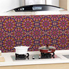 跨境热卖瓷砖贴厨房地板墙面贴防水浴室家居防水防滑红色碎花墙贴|ru